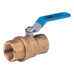 Lead-free forged-brass ball valves for water supply pipes